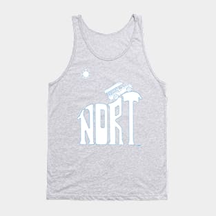 Nort Sky Blue with White fill Tank Top